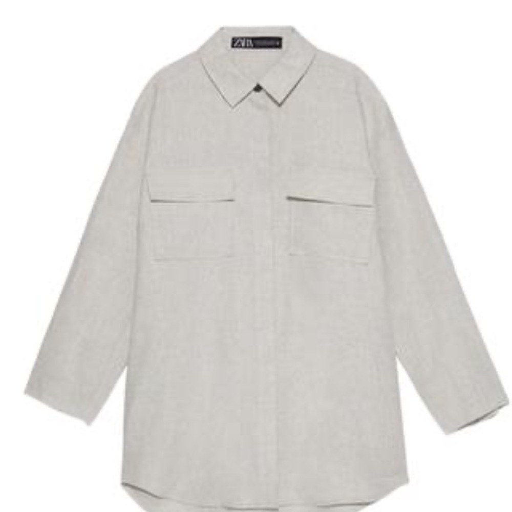 Zara LINEN OVERSHIRT